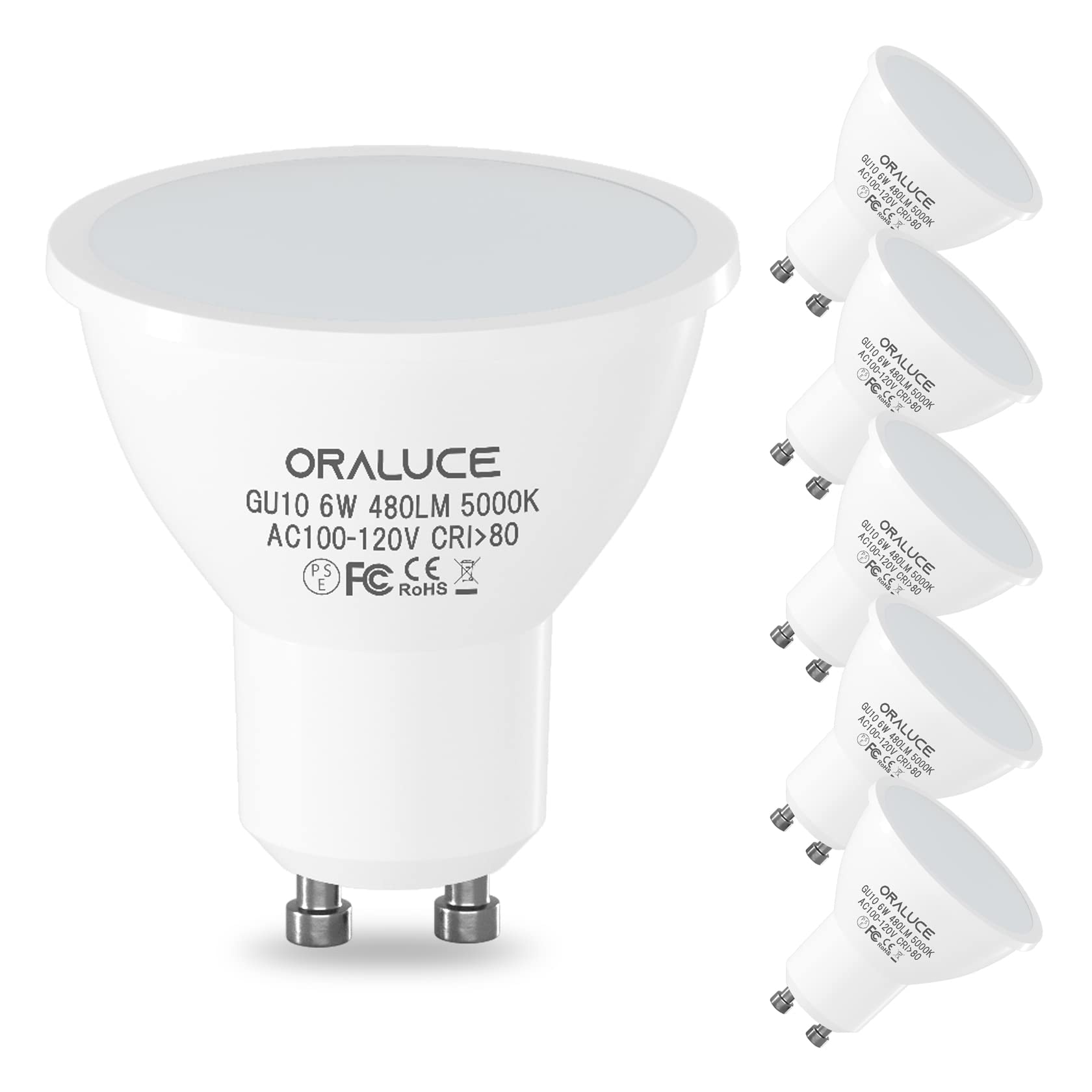 Amazon | ORALUCE LED電球 GU10口金 スポットライト 50W形相当 6W